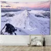 Tapestries Snow Mountain paesaggio stampato Forestale della foresta hippie muro murale decorazioni artistiche murali r230816