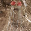 Dangle Küpeler Muhteşem Parlak Rhinestone Çiçekleri Kadınlar Moda Takı Partisi Gösterisi Deyrama Aksesuarları