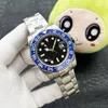 디자이너 남성용 고급 시계 DHGATE GMT 다이얼 40mm 스테인리스 스틸 904L 사파이어 방수 시계 Montre De Luxe Fullat Automatic Mechanical Watch