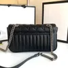 Designerka torba damska torba na ramię marmont torebka posłańca torebka moda metalowa srebrna torebka klasyczna torba crossbody