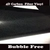 Premium Black 4D koolstofvezel vinylfolie zoals realistische koolstofvezelfilm voor auto -wrapfilm met luchtbelmaat 1 5185F