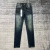 Designer Jeans Mens Jeans Purple Jeans Designer Pants Pantalones Mens Rippade rakt vanliga denim tårar tvättade gamla långa jean m3iw#