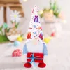 Decoratieve objecten Figurines Gelukkige verjaardag Knome Decoratie Kleurrijk gezichtsloze Doll -ornament pluche voor feest gunst geschenken Home 230815