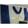 Party Decoration 3X6M Backdrop Curtain With G Backdrop/ Navy Blue Ice Silk Stage Curtains/ Drop Delivery Home Garden Festive Supplies Dhpdk