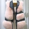 Women's Vests Luxury Fur Vest Lapel Sleeveless Slim Plus Size Faux Jacket 2023 Autumn And Winter Integrated