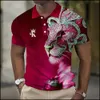 Mens Polos Man Polo Shirt Tryckt kortärmad t -shirt Summer Clothin Animal Fashionable T Shir Montering Casual Overized Top 230815