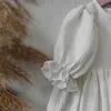 Abiti da ragazza Neonata Abito bianco Nuova estate Bambini Bambini Battesimo Abiti Moda Casual Manica corta Robe Fille Vestito pasquale