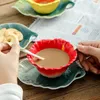 Kubki Creative 3D ręcznie malowany Fusang Flower Słoneflower Clivia Enomel Kolor Ceramiczny Zestaw Herbaty Kawa Popołudni