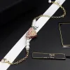 Schmuck klassische Mode für Frauen Luxus Charme Armband Perlen Herzbänder rosa Strasssteine ​​Modetrendarmbänder Doppel Emaille Geschenke schön