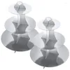 Baking Moulds Cupcake Stand For 24 Cupcakes 3-Tier Round Cardboard Tower Birthday Baby Bridal Shower Party Supplies