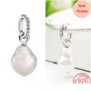 Ciondoli 925 Sterling Sier Pearl per braccialetti e collane Pandora Accessori per la moda di gioielli da donna semplice