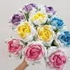 Dekorative Blumen handbeschickter Garn Blume Häkelsimulationsgradient Rose Home Kreative Dekoration Hochzeitsfeier Festliches Geschenk