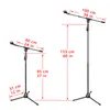 Flash Brackets Freeboss Metal Microphone Stand Tripod Floor Adjustable Angle Height Wired Wireless Dynamic Condenser Mic Stage Support MS203 230816