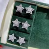 Stud Huitan Brilliant Crystal Star Earring Full White Cubbico