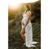 Annelik Elbiseleri Fotoğraflar Props Dantel Fantezi Çekimler için Fotoğraf Çekimleri Kolsuz Seksi Kadın Hamilelik Elbisesi