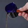 食器セットダブルマウスミルクカップ多目的コンテナ泡立つコーヒーカップ木製ガラスジャーマグカップ