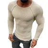 Mens truien trui veer slanke solide mode binnen ondergoed mannen mock nek basic t -shirt blouse pullover lange mouw top 230815