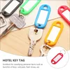 Table Clocks 50 Pcs Keychain Tag Luggage Number Label ID Split Ring El Accessories Labels