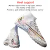 Men's Child's Dress Boots Sports High-top Soccer Shoes FG/TF Grass Anti-Slip Training Cleats Football Futsal Sneaker Foo 97e4