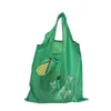 Bolsas de almacenamiento Bolsa de compras plegables Cartoon Reusable Patrillo de animales Impresión de la impresión de frutas bolsos de bolsas de viaje de viaje