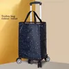 Storage Bags Folding Shopping Bag Women's Big Pull Cart Trolley For Organizer Portable Buy Vegetables Fruit Market With 4 Wheels