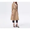 Women's Trench Coats VII 2023 Brand J Female Clothing French Blazer Collar Lace-Up Loose Chill Out Jacket Coat Offers