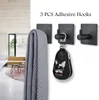 Bathroom Towel Racks Stainless Steel Towel Bar Towel Hook Toilet Paper Holder Contemporary Style Wall Mount for Bathroom Kitchen