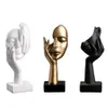 Декоративные предметы статуэтки смола абстрактная статуя настольные украшения Скульптурные фигурки лица персонажа Nordic Light Luxury Art Crafts Office Home Decor 230815