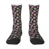 Herrensocken mexikanischer Schädel Zuckerblume Schwarz Muster Frauen Frauen im Freien Neuheit Sommer Herbst Winterstrümpfe Geschenk