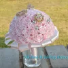 Flores de casamento Amazing Clear Pink Bridesmaid Bouquets de noiva