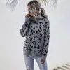 Camisola de suéteres femininos Sexy Leopard Sweater 2023 Autumn e inverno