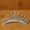 Clip per capelli Princess Bridal Wedding Testaggio Crystal Crown Accessori coreano gioiello Bride Silver Color Gold Girl