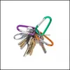 Schlüsselanhänger Lanyards Outdoor Sicherheitsschnuckle Schlüsselbund Haken Sport Aluminiumlegierung Kletterklettern Schlüsselkette Knopf Carabiner Form Keyring Cam DH9OB