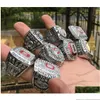 Klusterringar 17st Ohio State Buckeyes National Championship Ring Set Solid Men Fan Brithday Gift Wholesale Drop D Dhrij D DHTO5