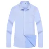 Heren DRAAD SHIRTS 4XL 5XL 6XL 7XL 8xl groot formaat Men's Business Casual Long Sheeved Shirt Witblauw Smart Male Male Sociale Droog shirts voor Plus 230815