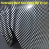 Strålkastare Tint Perforated Mesh Film Fly Eye Tint Legal On the Road Self Lime Vinyl Båda sido Black 1 07x50Meters 291y