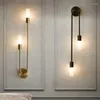 Vägglampa modern led lätt guld inomhus dekor fåfänga lamparas de pared sconce long strip nordic vardagsrum kök hall sovrum