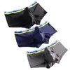 Cuecas marca 3pcs masculino de roupas de gravação de grafeno de seda de seda boxer u bolsa de shorts convex