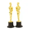 Decorative Objects 6 PCS Model Oscar Statuette Toy Mini Trophies Childrens Award Gifts Reusable Baking Decoration Accessories Prop 230815