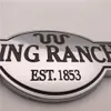 Özel Krom Kahverengi ve Black King Ranch Est 1853 F150 Araba Amblem Rozeti Çıkartma İsim Logosu Logo281S227E