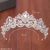 Wedding Hair Jewelry Trendy Bridal Hair Accessories Silver Color Crown Headdress Baroque Crystal Wedding Tiara Hair Jewellery Accessories 230815