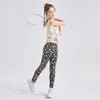 Spodnie solokote dziewczęta sportowe legginsy taniec kwiatowy drukowane działanie aktywnych spodni jogi trening na siłownię rajstopy 230815