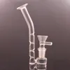 Adaptateur d'embout de narguilé en verre à joint femelle de 14 mm avec trou concave J-narguilé brûleur à huile d'eau bong pipe à fumer avec bol à tabac