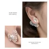 Orecchini per borchie Big Hollow Butterfly Creative Rose Gold Color for Women Girls Luxury Trendy Aesthetic Gioielli Regali SD2379