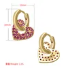 Stud ZHUKOU 1 piece CZ crystal small hoop earring Exquisite gold color star heart cute women earrings for gifts VE225 230816