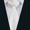 Classic Mens Ivory Silk Tie Pocket Square Cufflinks Set 8 5cm Width Meeting Business Casual Party Necktie Jacquard Woven N-1174232j