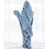Cartoon Shark Sleeping Bag Pyjamas Office Nap Shark Filt Karakal High Quality Fabric Mermaid Shawl Filt för barn Vuxen