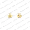 Stud Four Leaf Clover Earrings Designer smycken Stud örhänge Glamour Ladies Fjäril Lyxsmycken för kvinnor Fashion Bangle Titanium