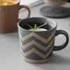 Muggar 12 färger Vintage Ceramic Cup Minimalist Office Teacup Couples Exclusive Style Stoare Mug Coffee