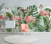 Wallpapers CJSIR 3d Wallpaper Modern Southeast Asian Banana Leaf Flowers Flamingo TV Cafe Background Wall For Living Room Decor